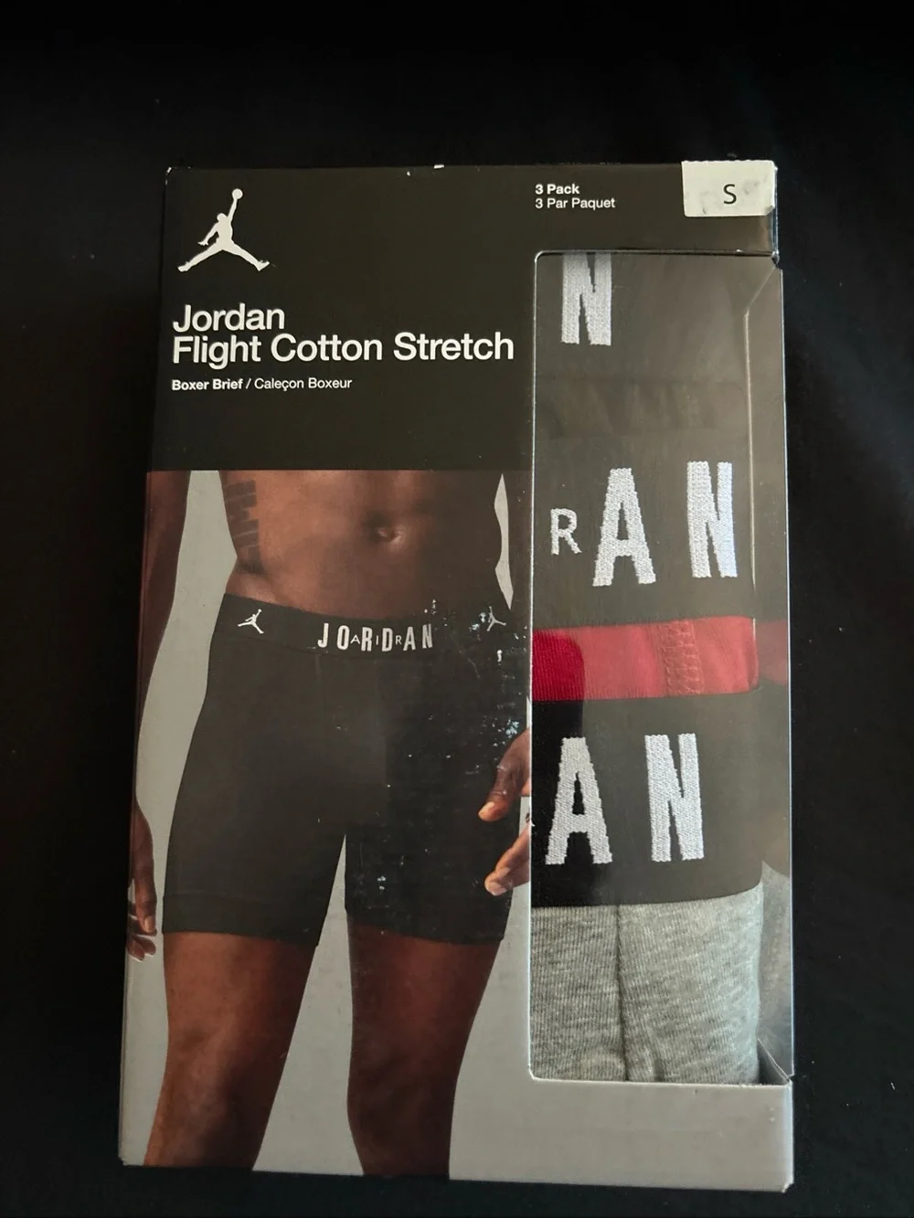 Jordan 3-Pack Boxer Briefs - Black, Red, Gray